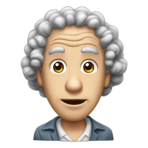 Curly of the three stooges sticker