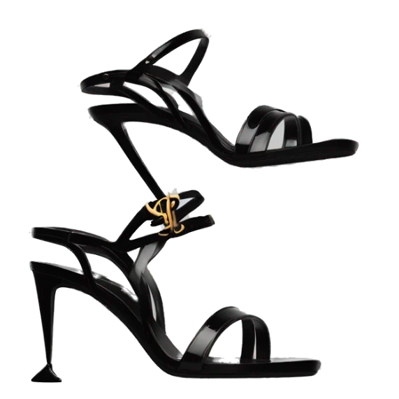 Ysl OPYUM SANDALS IN PATENT LEATHER BLACK sticker