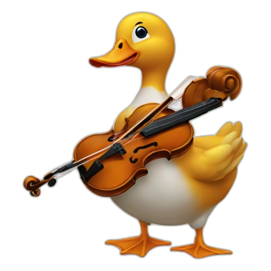 Canard qui joue du violoncelle sticker