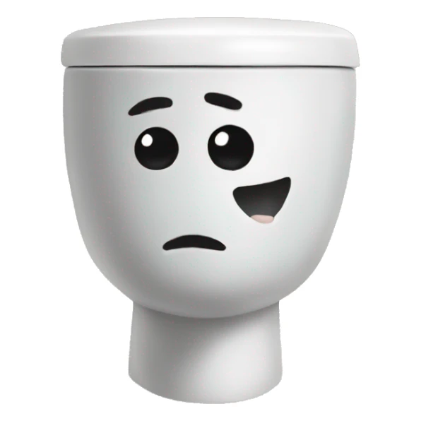 toilet with a man head peaking out with his neck sticker