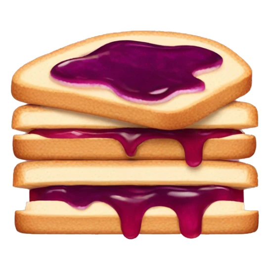 Peanut butter and jelly sandwich sticker