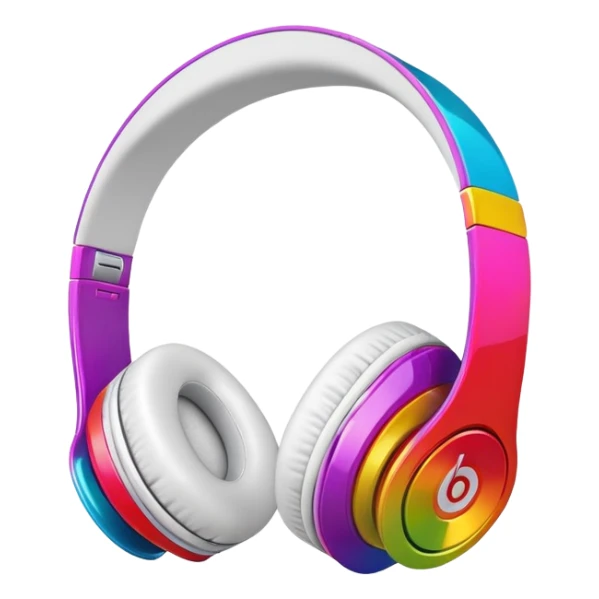 colorful Beats headphones sticker