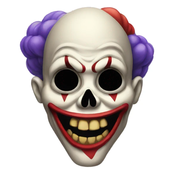 skull clown sticker