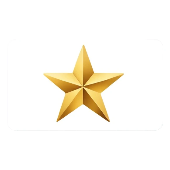 business card with a star symbol sticker