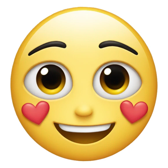 Happy face with heart eyes and tears sticker