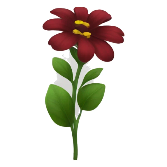 a darkred flower  sticker