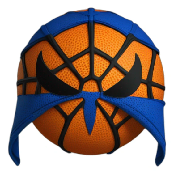 Spider-man hat black and ball basketball sticker