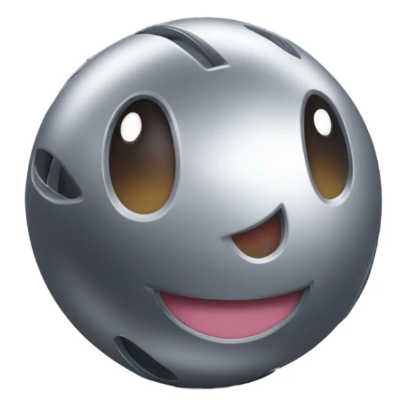 Gray Metal cute Kirby ball driving on 4 car wheels sticker