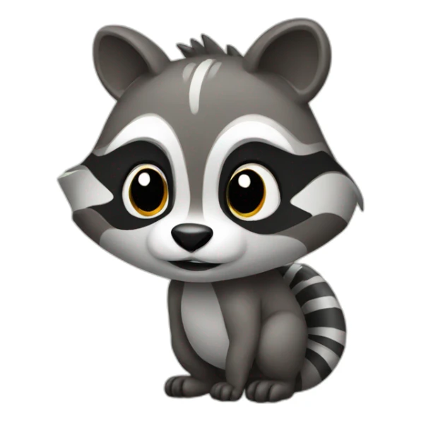 Raccoon dinosaure sticker