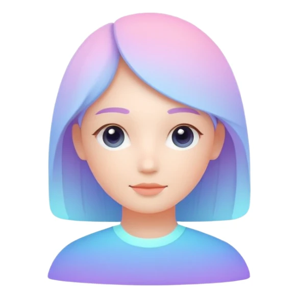 minimal abstract avatar for AI assistant,
soft rounded shape,
no human face,
friendly presence without personality bias,
neutral pastel gradient,
modern wellness AI aesthetic,
transparent background,
vector illustration
 sticker