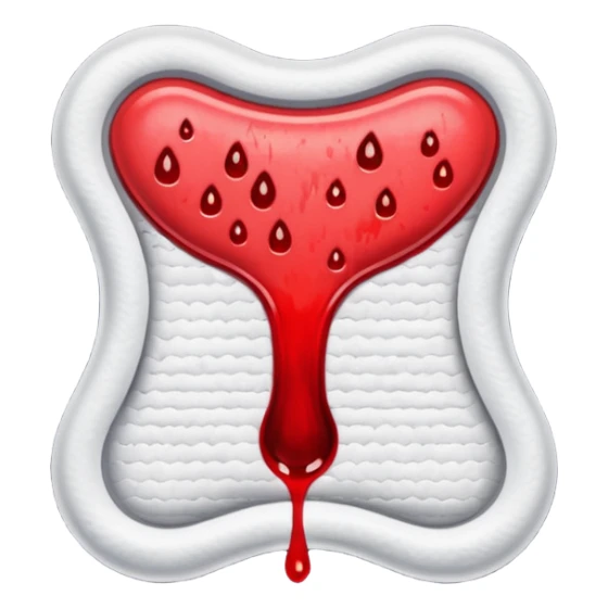 l with blood on it period pad sticker