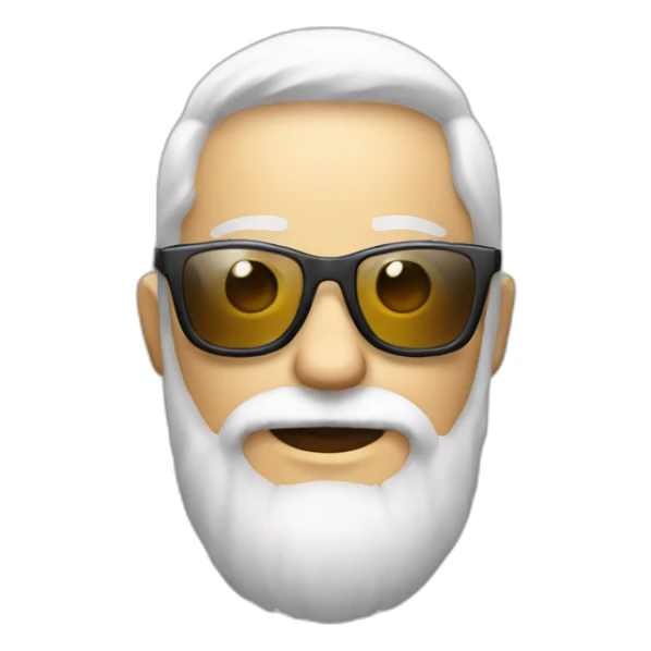 Wildlife photographer whith White beard and glasses sticker