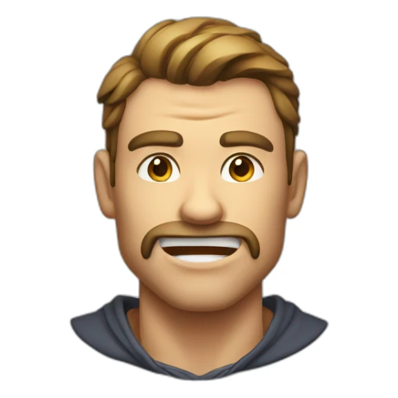 strong muscilar male face mewing sticker