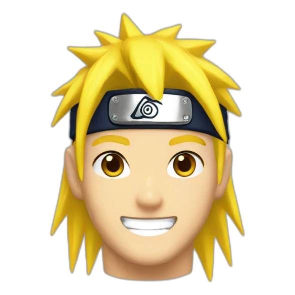Naruto yellow hair smiling sticker