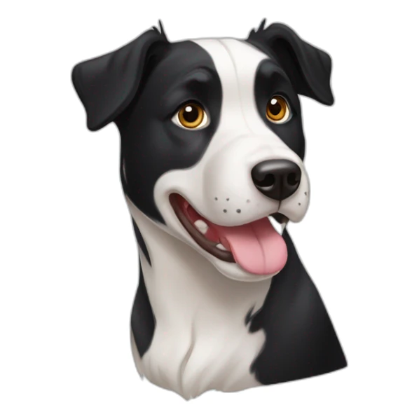 black-and-white-border-collie-american-bulldog sticker