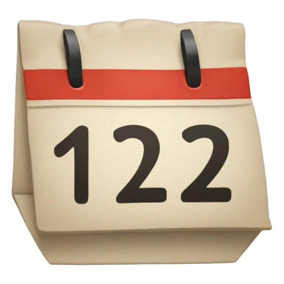 a 12 day calender with the number '12' on it sticker