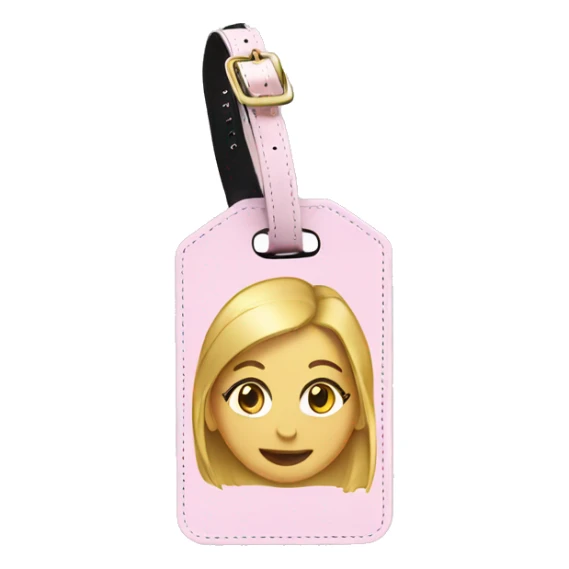 Light pink and gold luggage tag sticker