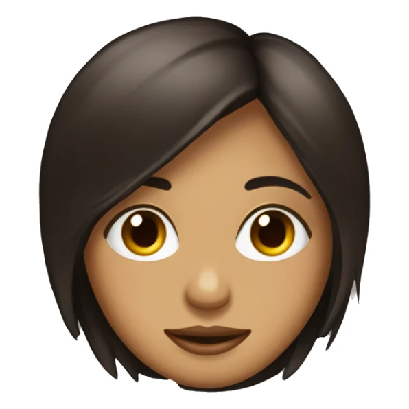 Chica de pelo lacio morena de ojos cafe oscuro sticker