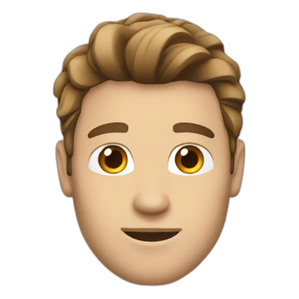 white men brown hair styled up avatar sticker