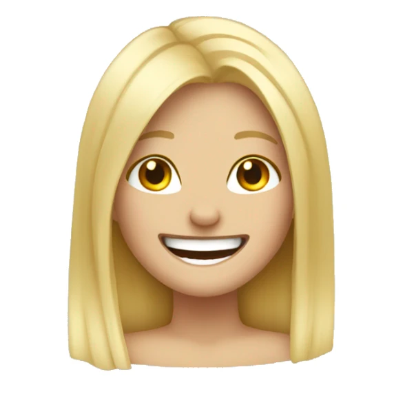 blonde hair girl laughing sticker