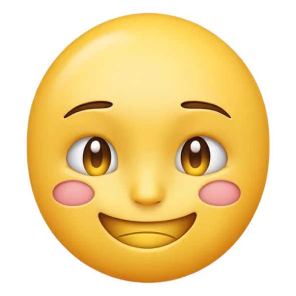 Yellow emoji that is struggling to smile sticker
