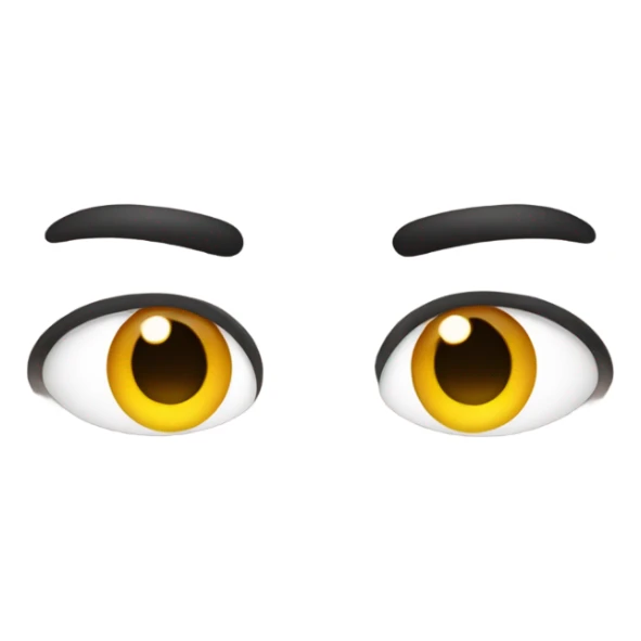 Emoji eyes on a blank expression emoji face sticker