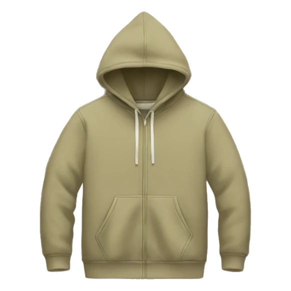 khaki color hoodie no person sticker