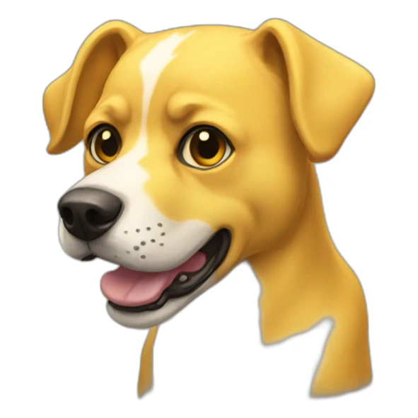 Dog yellow dead sticker