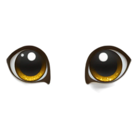 Chat avec des paillettes dans les yeux sticker