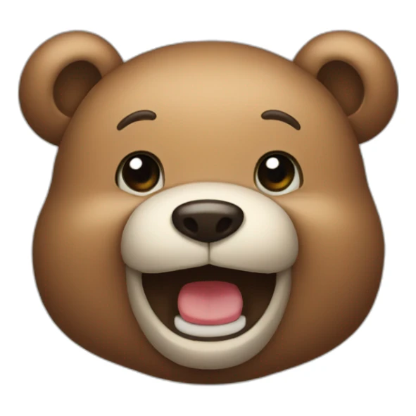 a photo of a happy teddy bear sticker