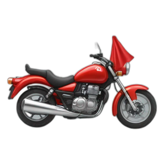 quelqu'un sur une moto avec le drapeau du Maroc derrière sticker