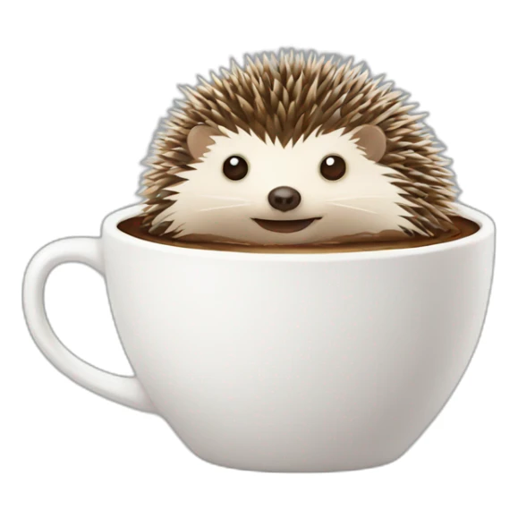hedgehog-coffee sticker