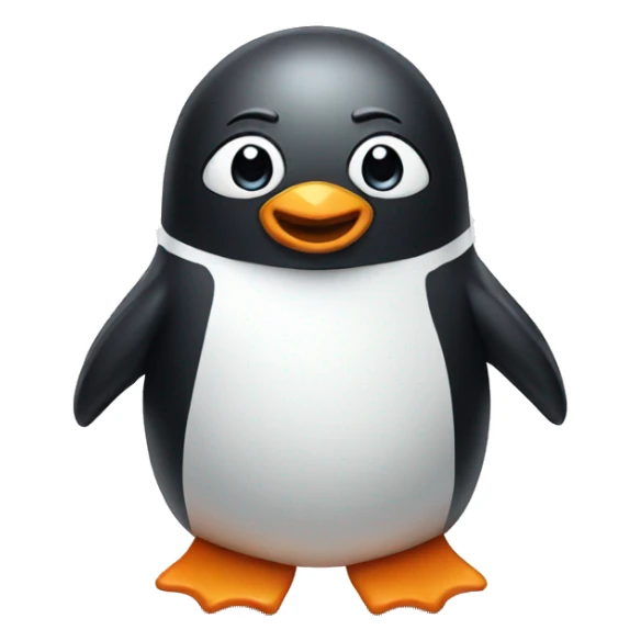 Penguin in a swim suit sticker