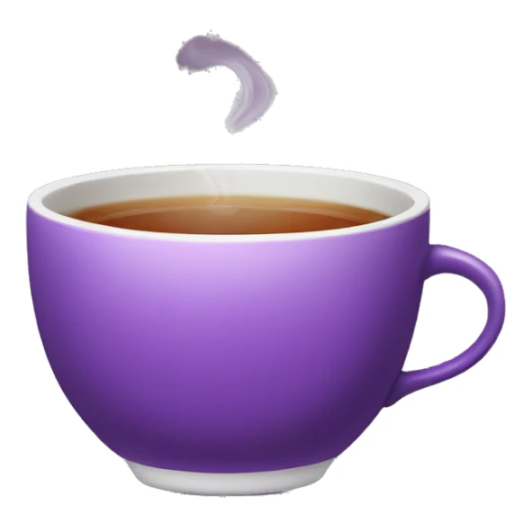 purple cup of tea sticker