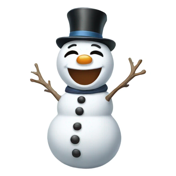 Laughing snowman  sticker