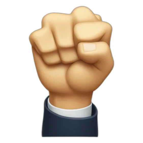 Donald trump make an anger fist sticker