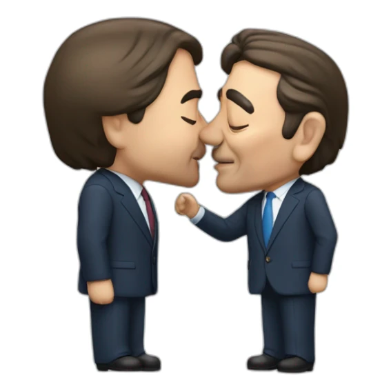 jose maria aznar kissing mariano rajoy sticker