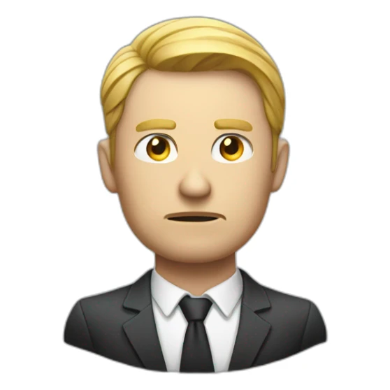white-man-hr-manager-crossed-arms-angry looks in profile sticker