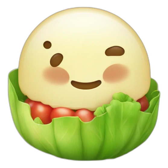 tamagochi feliz y vegetariano sticker