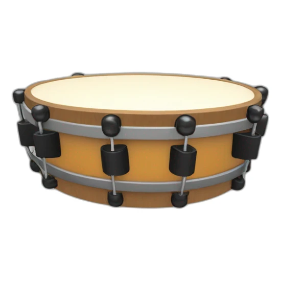 traditional tambourine with metal jingles sticker