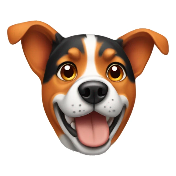 Orange and black dog with pointy ears sticker