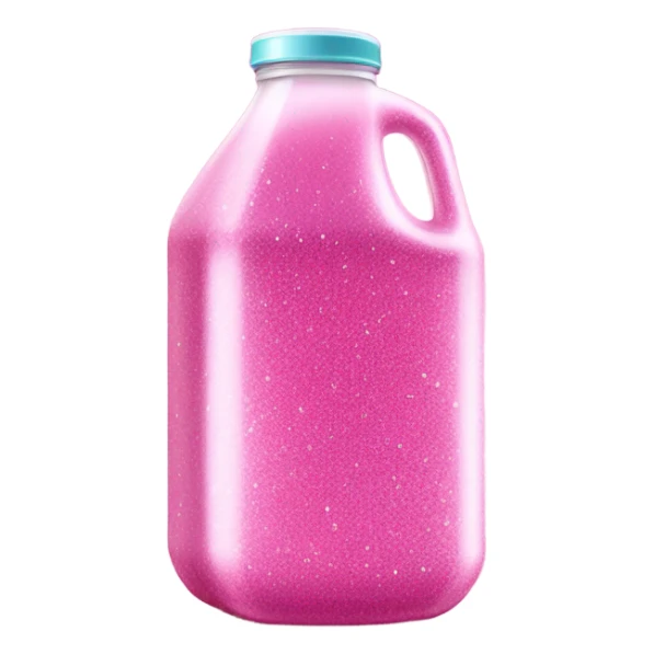 Hot pink gallon of milk with glitter  sticker