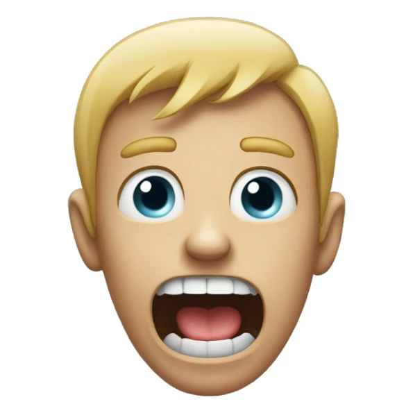 Someone who is scared and rubbes his teeth sticker