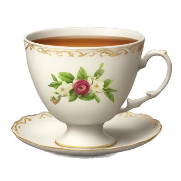 British tea cup sticker