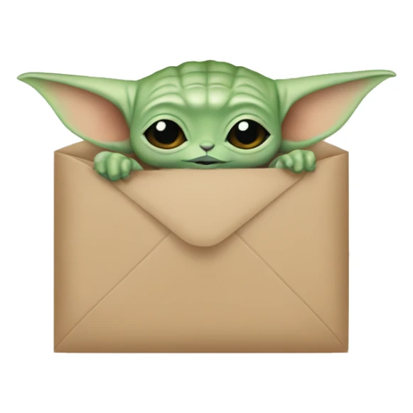 Baby yoda mail sticker