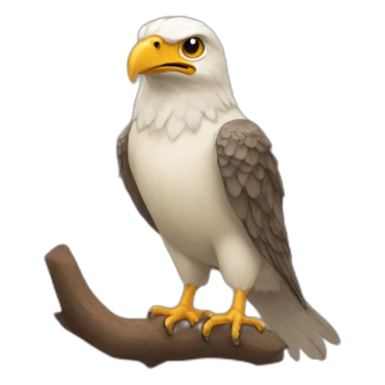 Una águila vestida de ratero sticker