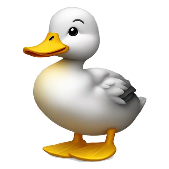 Duck with gold chain sticker