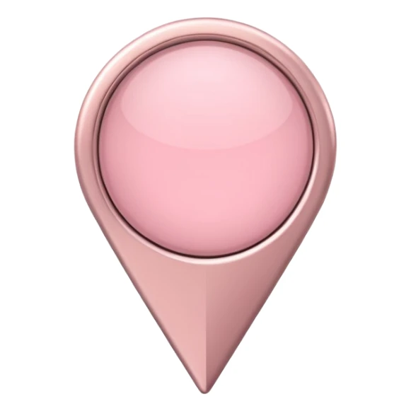 minimalist light pink location pin no face sticker