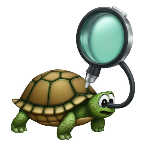 Turtle with a sthetoscope sticker