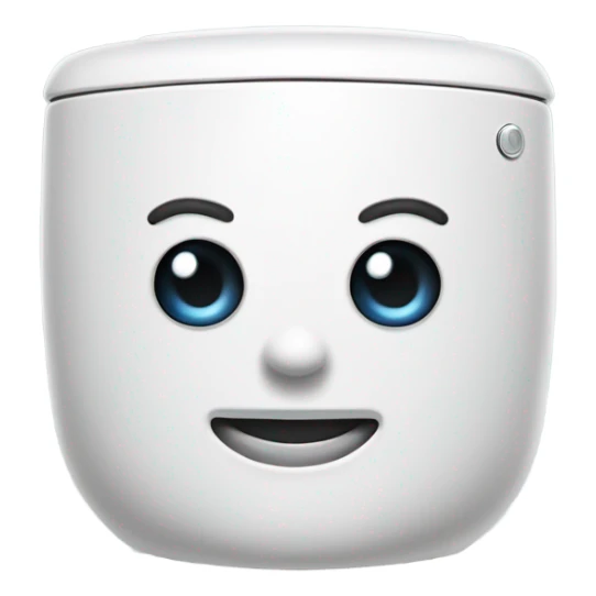 Futuristic Skibidi toilet with face sticker